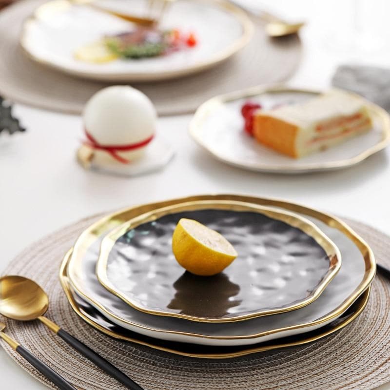 Jogo de pratos com acabamentos banhados a ouro stylecook™ -  6 Peças