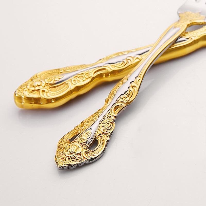 Jogo de talheres Royal com acabamentos em ouro 18k cutlerylux™ - 24 Peças