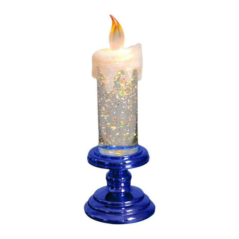LED Flameless Flashing Candle Christmas Candles Lights Battery Operated Glitter Candle Desk Table Light Lamp Decoration
