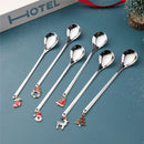 Conjunto de colheres de sobremesa com pingentes natalinos boreal™ - 6 Peças