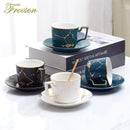 Jogo de café Marble com acabamentos banhados a ouro goldenlux™ - 6 Peças