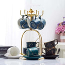 Jogo de café Marble com acabamentos banhados a ouro goldenlux™ - 6 Peças