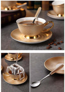 Jogo de café/chá com acabamentos banhados a ouro goldenlux™ - 6 Peças