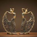 Escultura mulher pavão modernart™