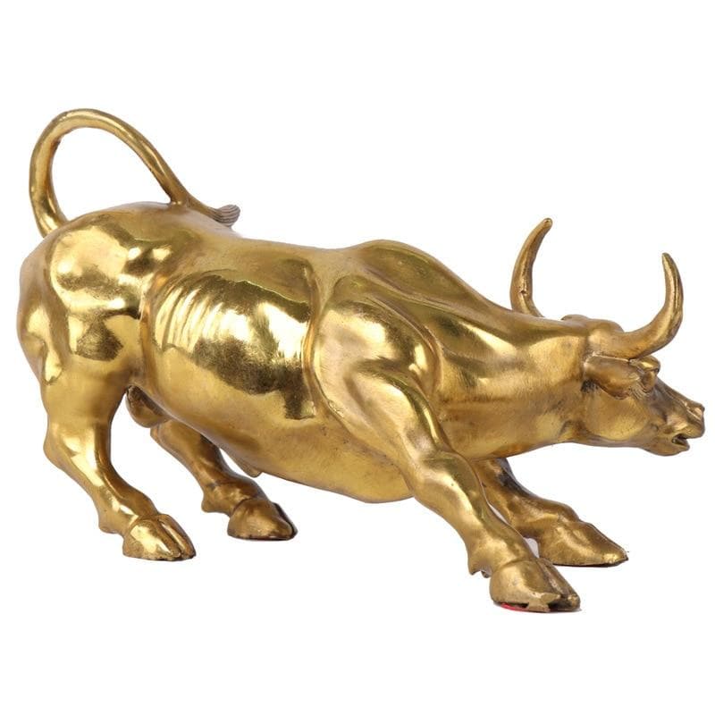Touro Wall Street cobre maciço banhado a bronze modernart™ (5,1kg)