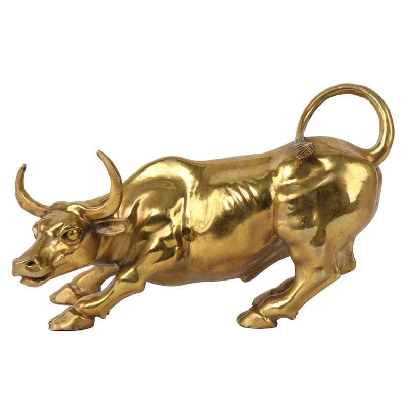 Touro Wall Street cobre maciço banhado a bronze modernart™ (5,1kg)