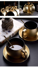 Jogo de café goldenlux™ - 6 Peças de porcelana