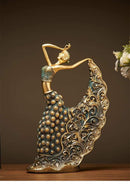 Escultura mulher pavão modernart™