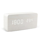 Despertador LED em madeira c/ controle de voz woodstart™