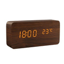 Despertador LED em madeira c/ controle de voz woodstart™